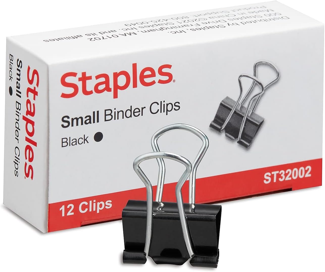 Staples Binder Clips, Small Size, 0.38" Capacity, Black, 144 Pack – Compact Clips for Documents, Notes & Office Use | Compact clips secure documents and notes for everyday office use. - Image 2