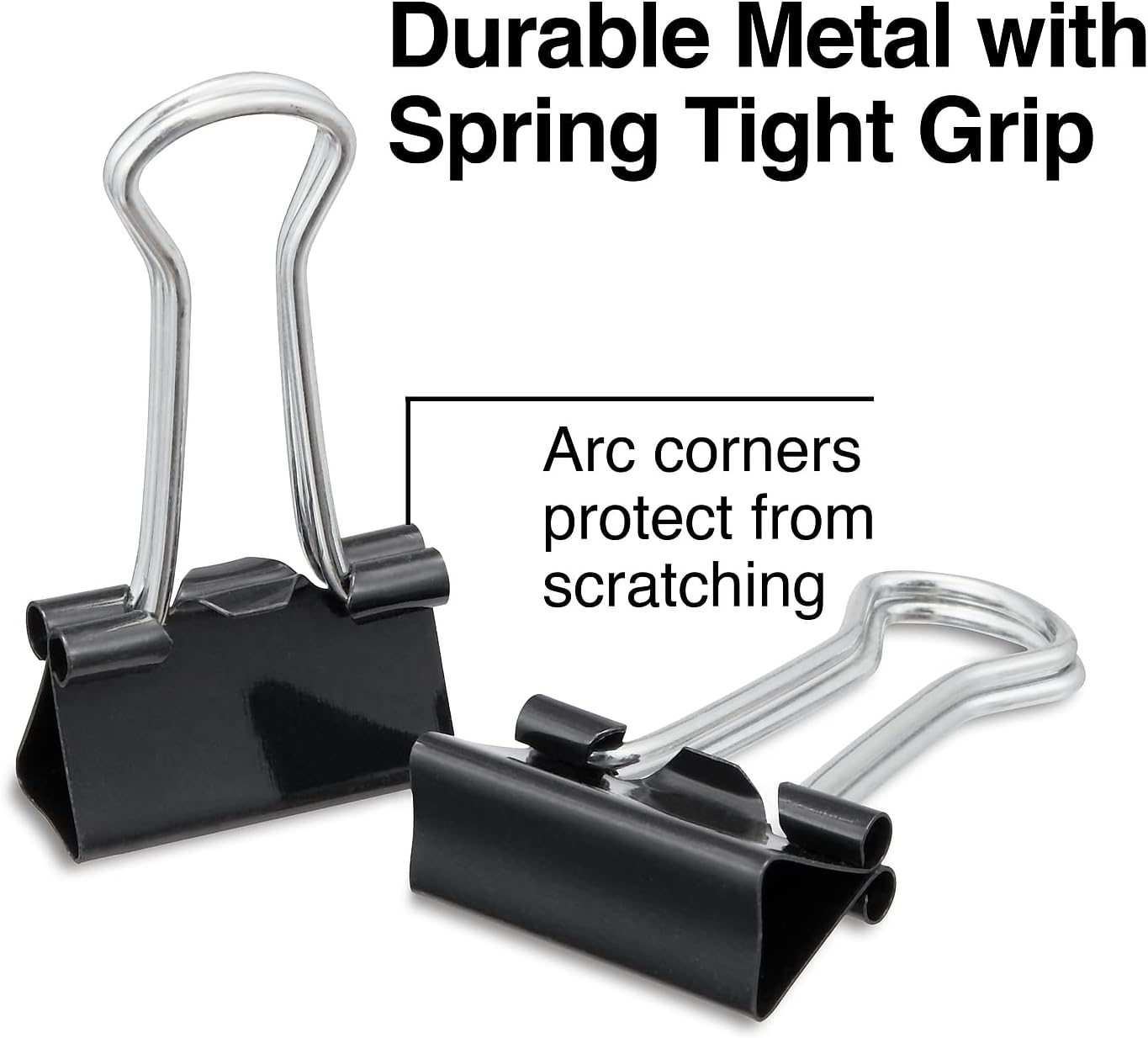 Staples Binder Clips, Small Size, 0.38" Capacity, Black, 144 Pack – Compact Clips for Documents, Notes & Office Use | Compact clips secure documents and notes for everyday office use. - Image 3