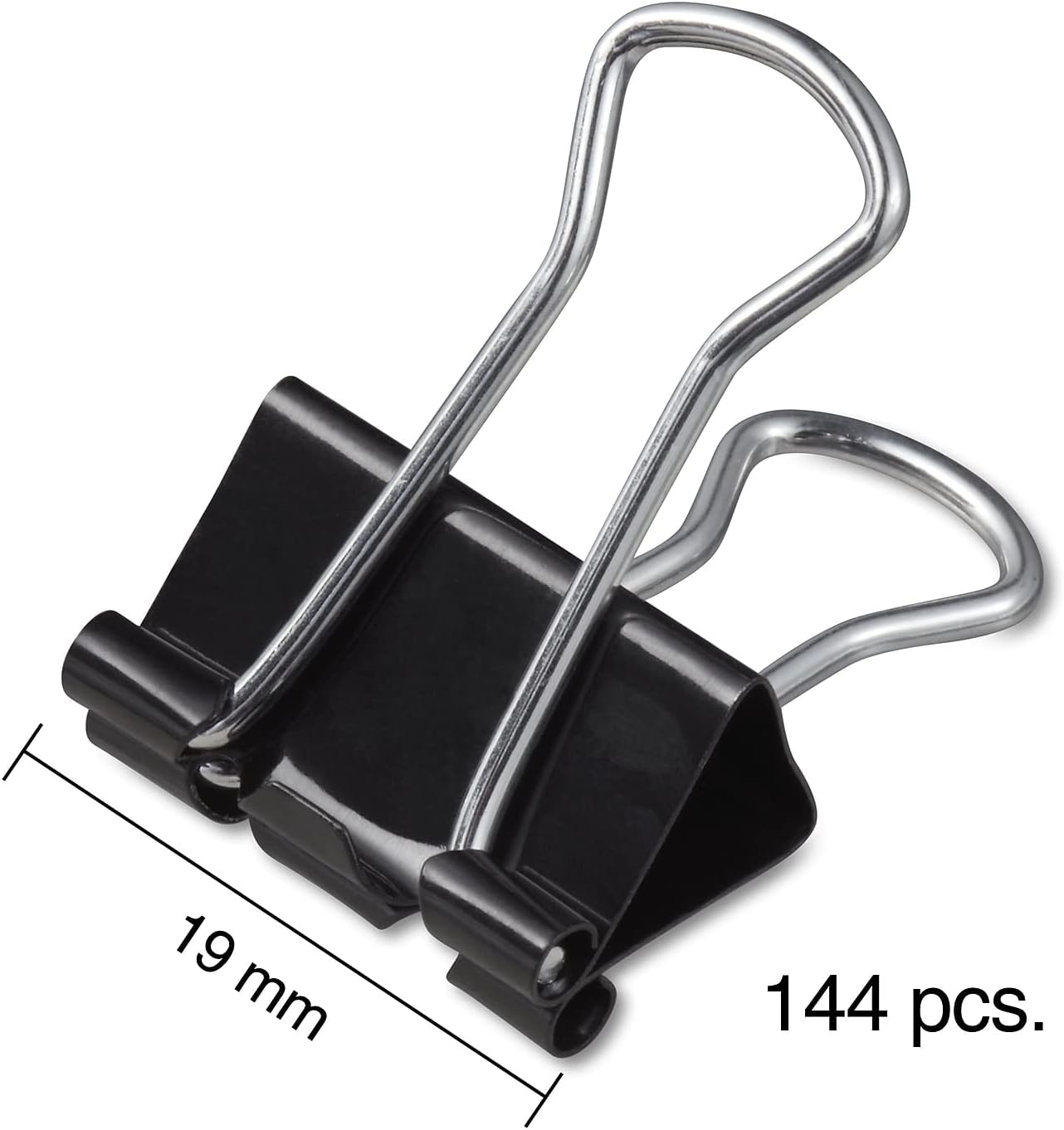 Staples Binder Clips, Small Size, 0.38" Capacity, Black, 144 Pack – Compact Clips for Documents, Notes & Office Use | Compact clips secure documents and notes for everyday office use. - Image 5